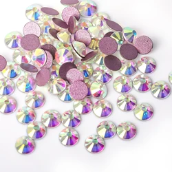 Radiant Crystal AB Hotfix Rhinestones - Premium Iron-On Sparkle - Ss2 1440pcs (Pink  AB)