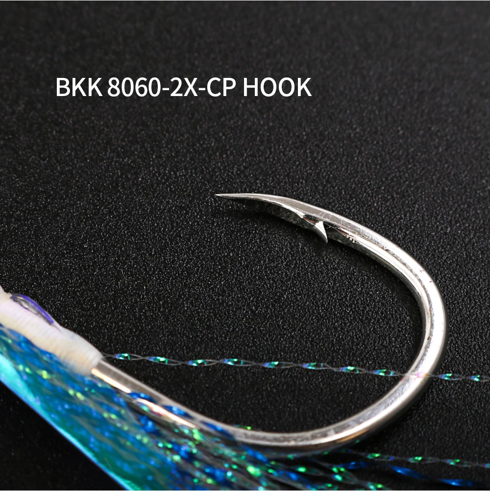 JIGGING PRO 1/0 2/0 3/0 4/0 Jigging-Assist-Haken Einzelhaken für Metall-Jig-Köder Salzwasser-Angeln – Detail 3