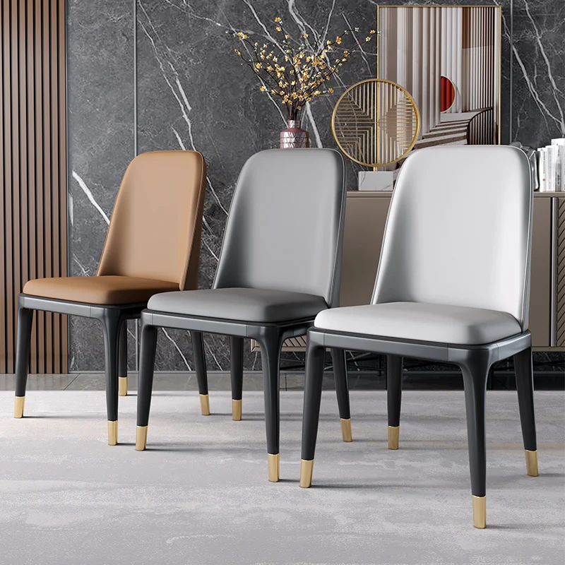 

Nordic Armchair Dining Chairs Modern Ergonomic Restaurant Kitchen Office Dining Chairs Metal Hotel Muebles Home Furniture MR50DC