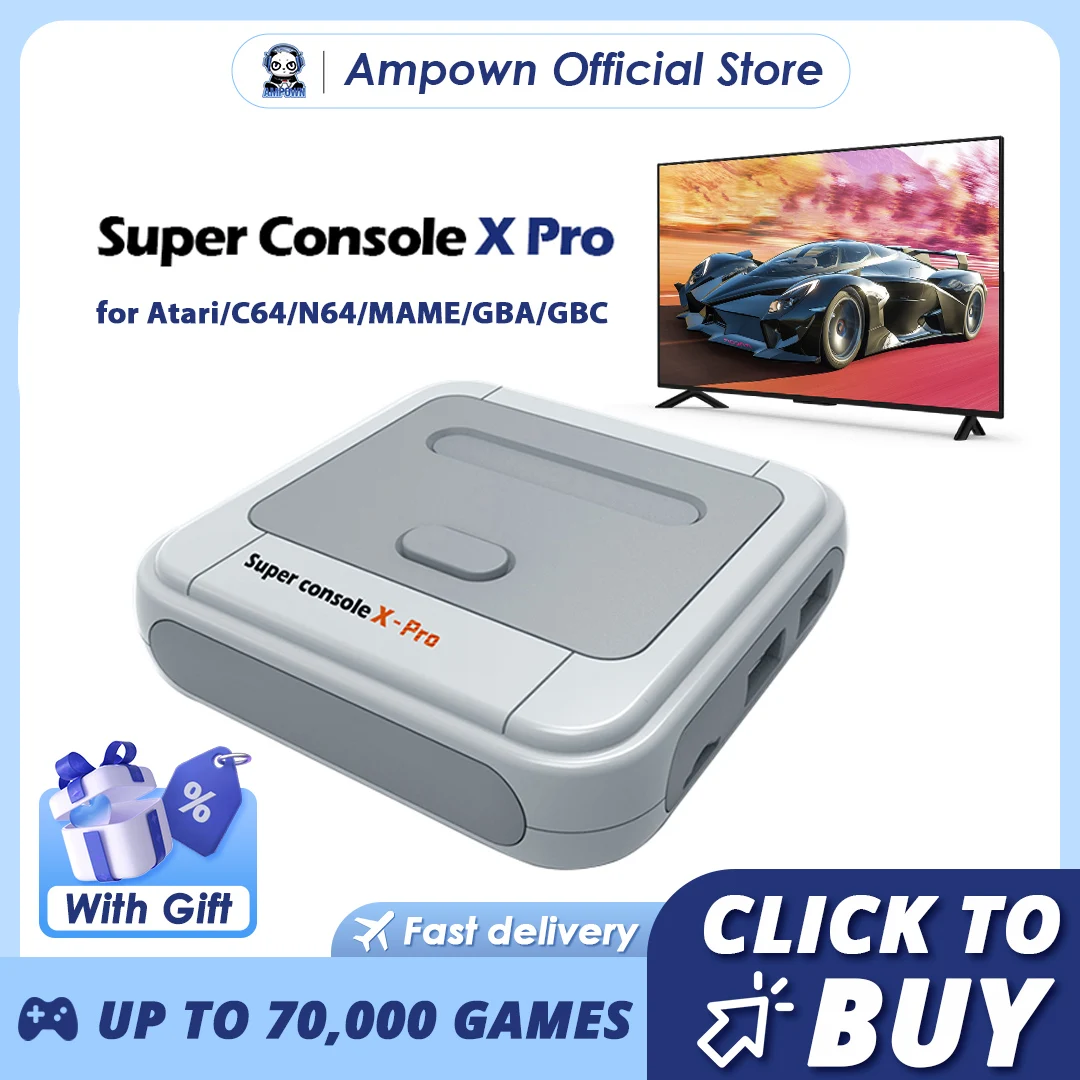 1080px x 1080px - Ampown Super Console X Pro Game Box Built-in 70,000 Games 4K HD TV Video  Game Console Dual System Multimedia Player Set-Top Box