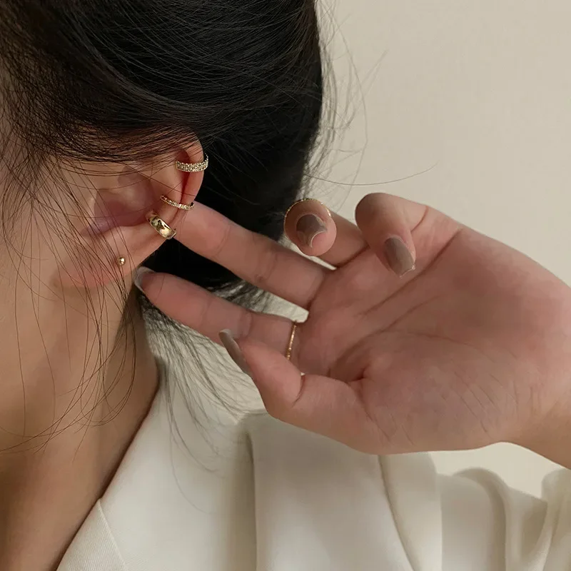Clip Earrings LATS Delicate Zircon Cute Female Buckle Ear Cuff No Piercings Fake Cartilage Ear Women Fashion Jewelry