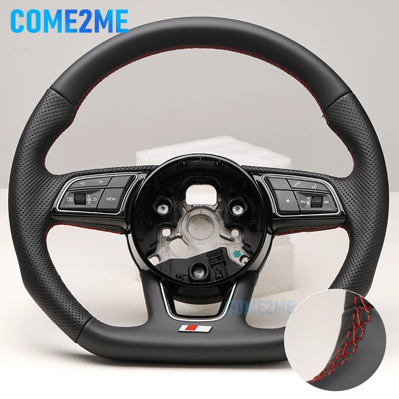 

Suitable For Audi RS3 RS4 RS5 A3 A4 B9 A5 S3 S4 S5 Leather Or Perforated Steering Wheel With Knob Frame Buttons And Paddles