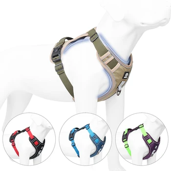 Imbracatura per cani imbracatura per cuccioli di animali domestici a sgancio rapido gilet in materiale di Nylon pettorina per animali domestici traspirante per cani imbracatura da esterno regolabile per animali domestici