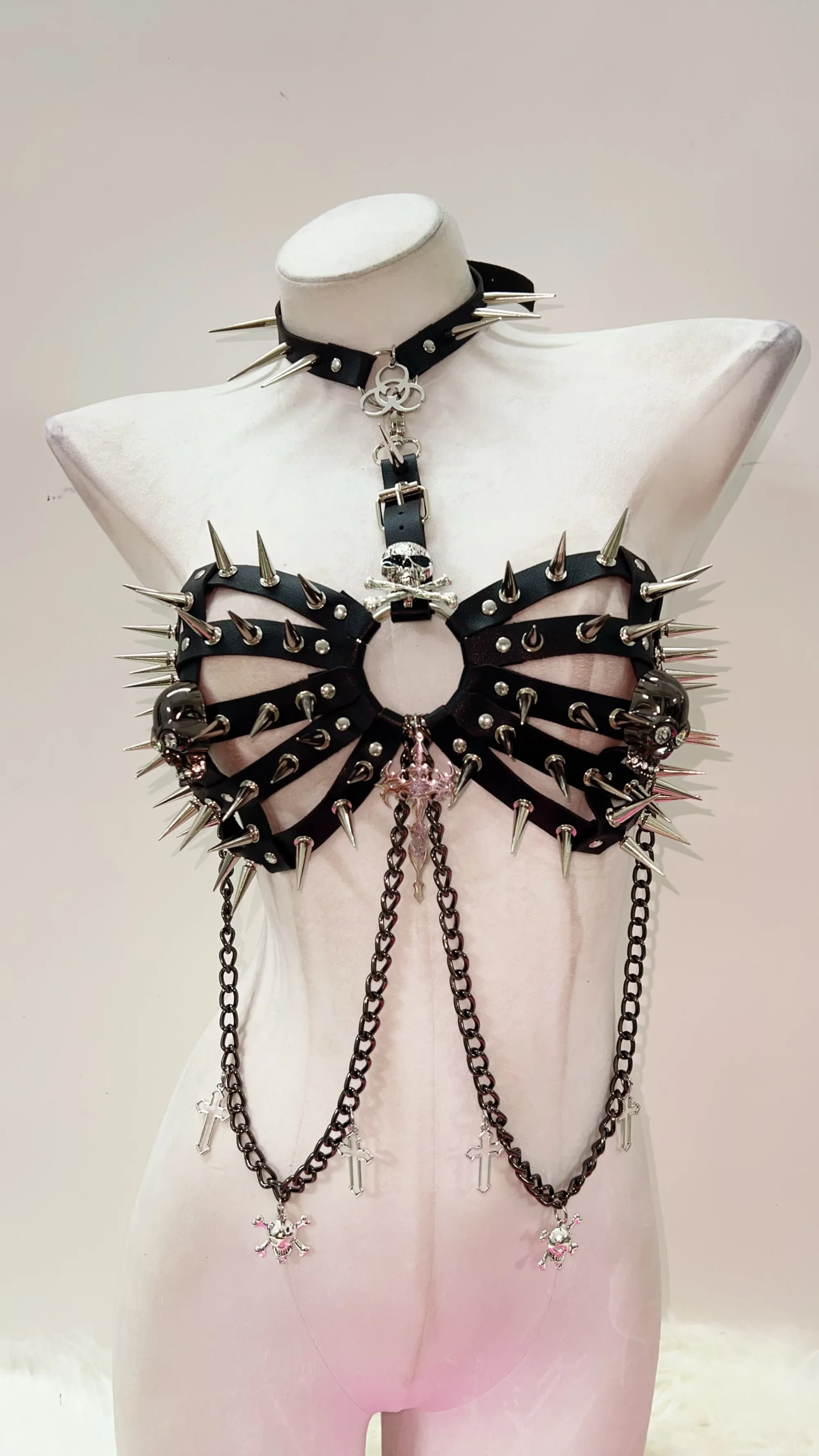 Halter Neck Harness Bra Top 3