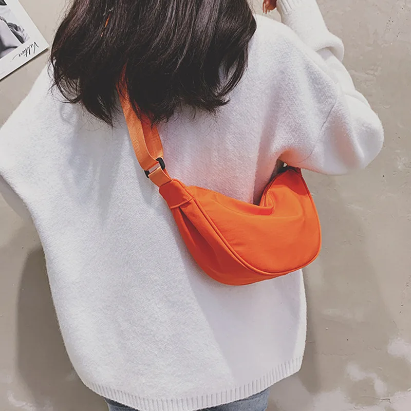 

Solid Color Chest Bag For Women Large Capacity Travel Crossbody Female Half Moon Belt Bag Ladies Daily Street Fanny Packs 2024