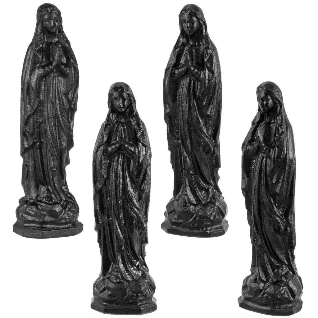 Healing Crystal Stone Virgin Mary Figurine Religious Ornament Our Lady Sculpture Reiki Blessed Gifts For Protection Home Decor