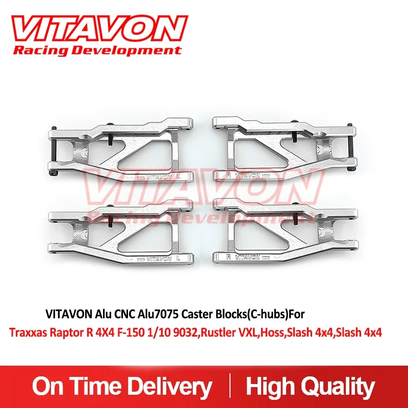 Vitavon Alu Cnc Alu7075 Bracci Di Sospensione Anteriore/Posteriore (Sinistro E Destro) Per Traxxas Raptor R 4 X4 F-150 1/10 Rustler Vxl,Hoss,Slash 4X4