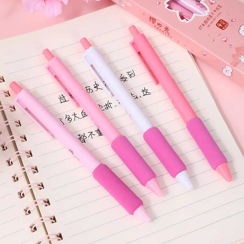 【ペンペン出品】12-13mm&13mmAA1台分セット 4 Pcs/pack 0.5mm Pink Sheath ST Tip Mechanical Gel Ink Pen