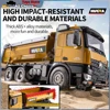 HuiNa 1573 1/14 RC Dump Truck 10-Channel 2.4G Alloy Remote Control Loader Truck  Engineering Vehicle RC Toy Gift for Boy 2