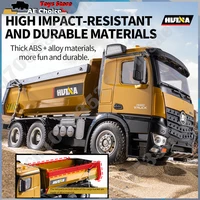 HuiNa 1573 1/14 RC Dump Truck 10-Channel 2.4G Alloy Remote Control Loader Truck  Engineering Vehicle RC Toy Gift for Boy 2