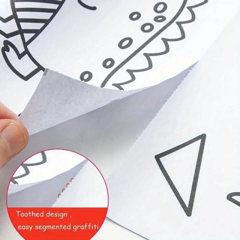 Dinosaur Childrens Graffiti Picture Scroll Coloring Picture Scroll Three Meter Long Pattern Not Repeated Not Dirty Wall 4