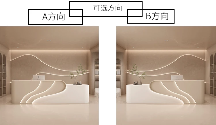 Description Picture 4 of itemSalon Reception Desk Study Table Mobile Luxury Cashiers Service Desk Lectern Rostrum scrivania per ufficio Desk Furniture