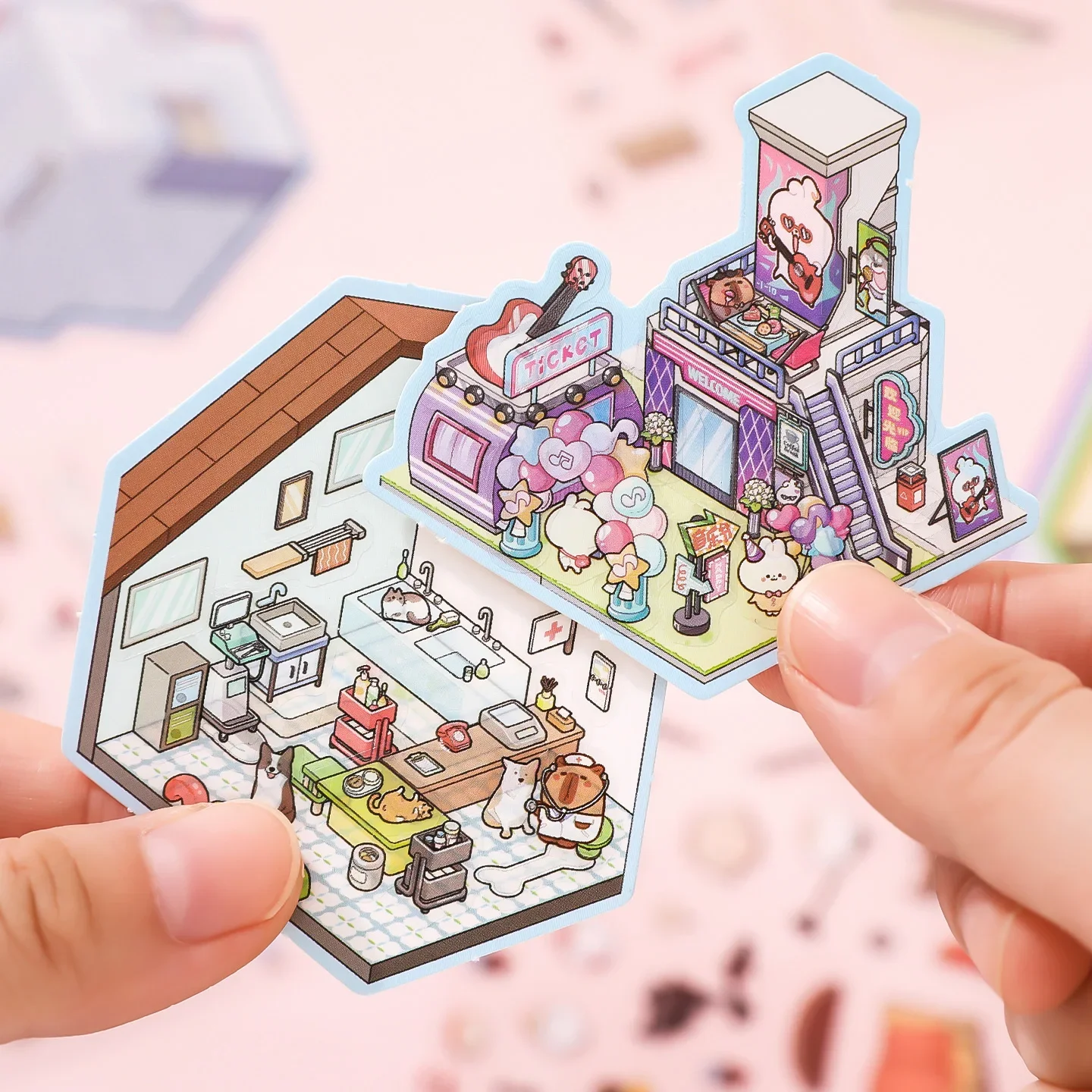 Mini Scenery Sticker Book: Creative DIY Visual Stacking Stickers