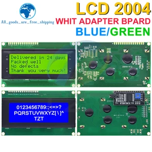 TZT LCD2004 + I2C 2004 20x4 2004A синий/зеленый экран HD44780 символьный ЖК/w IIC/I2C последовательный интерфейс модуль адаптера для Arduino