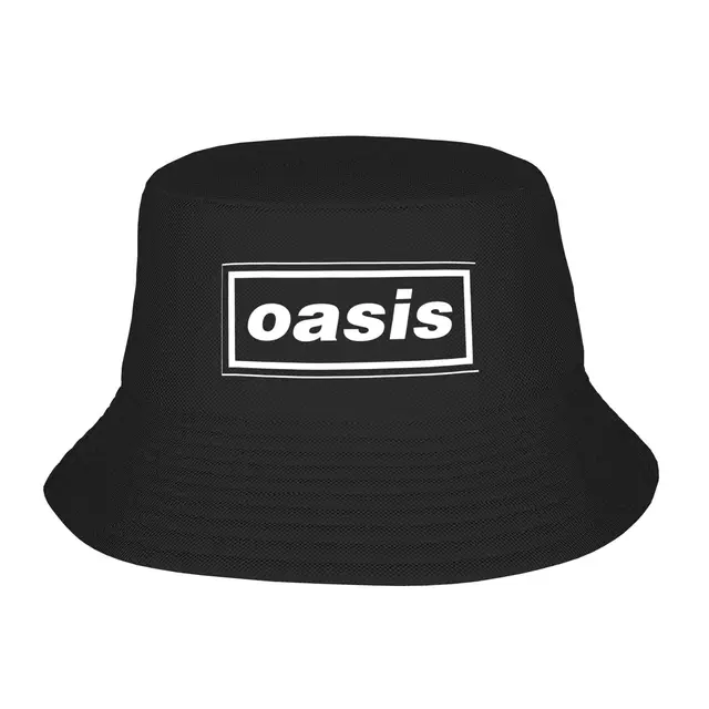 Couple Oasi Rock Band Logo Bucket Hat  Foldable Fisherman Hats Spring Casual Beach Travel Caps Outdoor Graphic Sunscreen Hat 1
