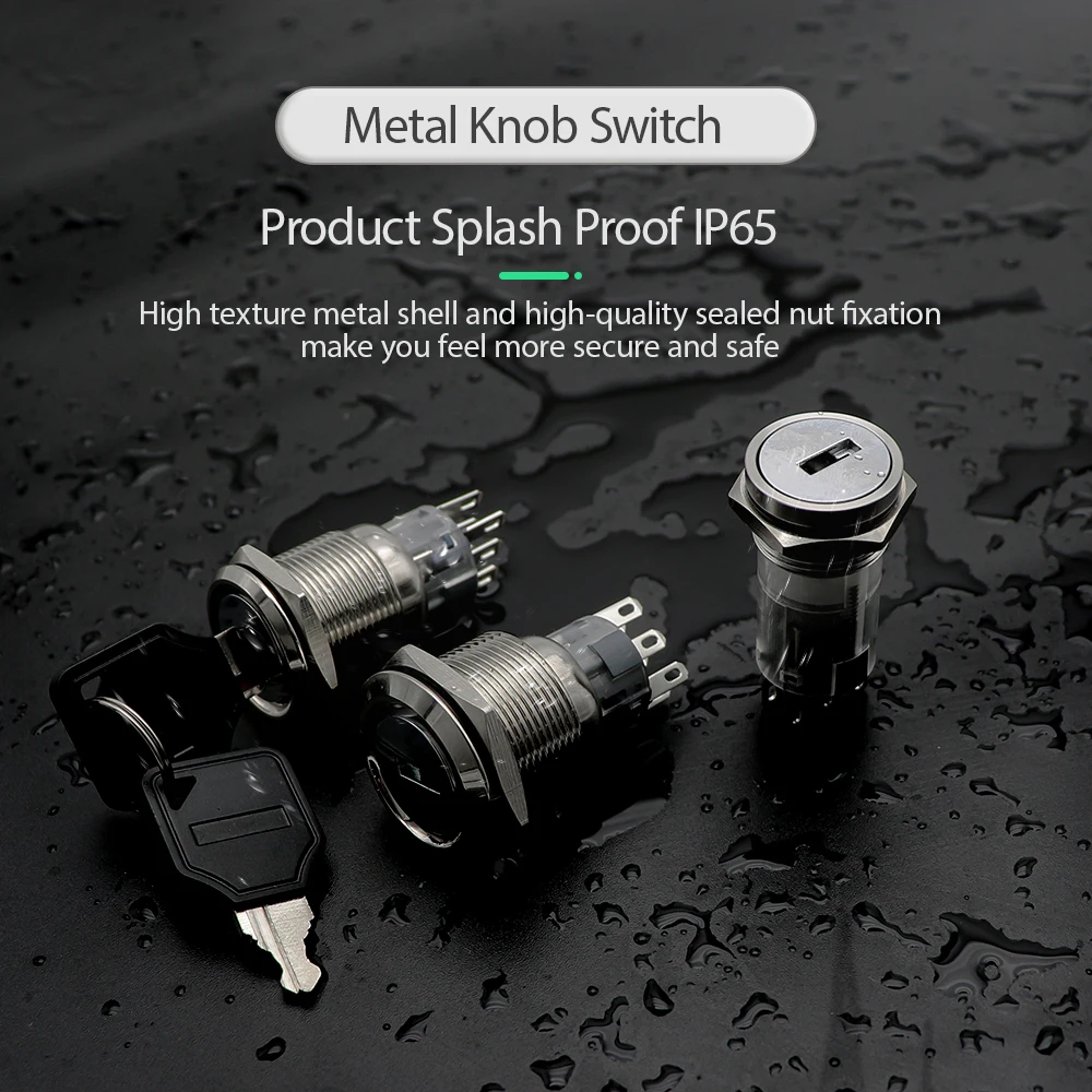 19MM 22MM  Latching Self-locking Fixation  Metal Waterproof  2Position 3Position