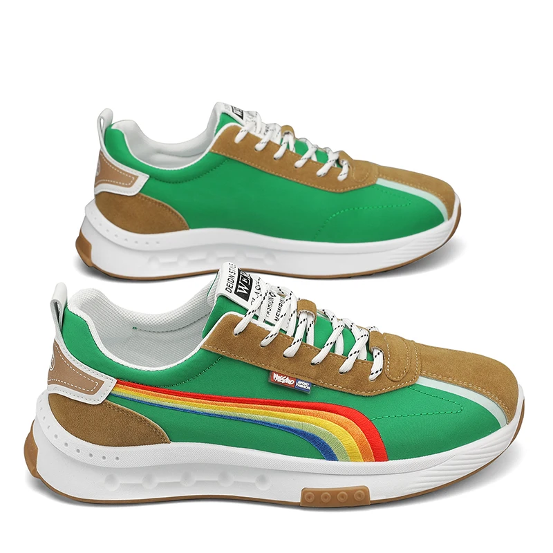 

New Luxury Men Golf Athletic Training Sneakers Fashion Rainbow Shoes Comfortable Mens Golf Sport Practice Shoes