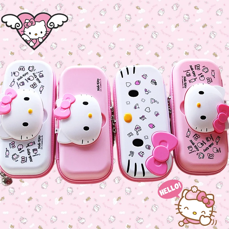 

Hello Kitty Pencil Case Kawaii Kawaii Students Stationery Storage Box Lovely Anime Sanrioed Portable Delicate Kids Girls Gift