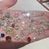 50Pcs Random Mix luxury nail charm Mixed-Style 3D Alloy Crystal Rhinestone Gem nail decoration Shiny Flat-Back Stone Nail Decor 4