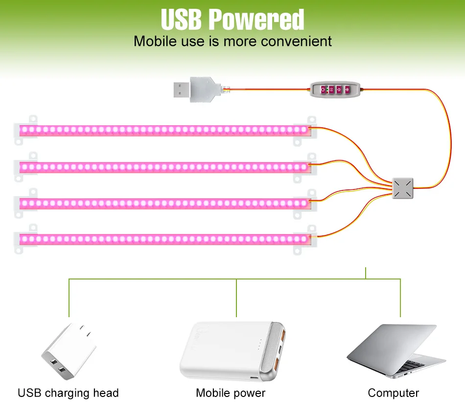 Description Picture 6 of itemLED Grow Light Strips Full Spectrum Plants Lamp Dimmable Timing Auto On/Off Vegetable Flower Seeds Hydroponic Indoor Cultivation