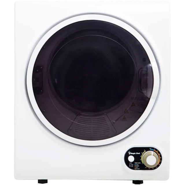 3.5 cu.ft. 110-Volt Compact Portable Electric Laundry Dryer, White and Black