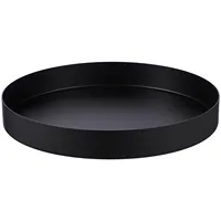 Metal Tray Round Black Trays For Decor Organizing Serving Decorative Circle Coffee Table Kitchen storage Plate supplies 1