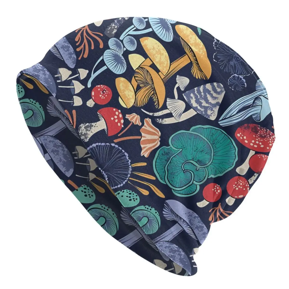 Skullies Beanies Midnight Magic MulticolOured Wild Mushroom Thin Bonnet Hipster Caps Men Women\'s Earmuffs