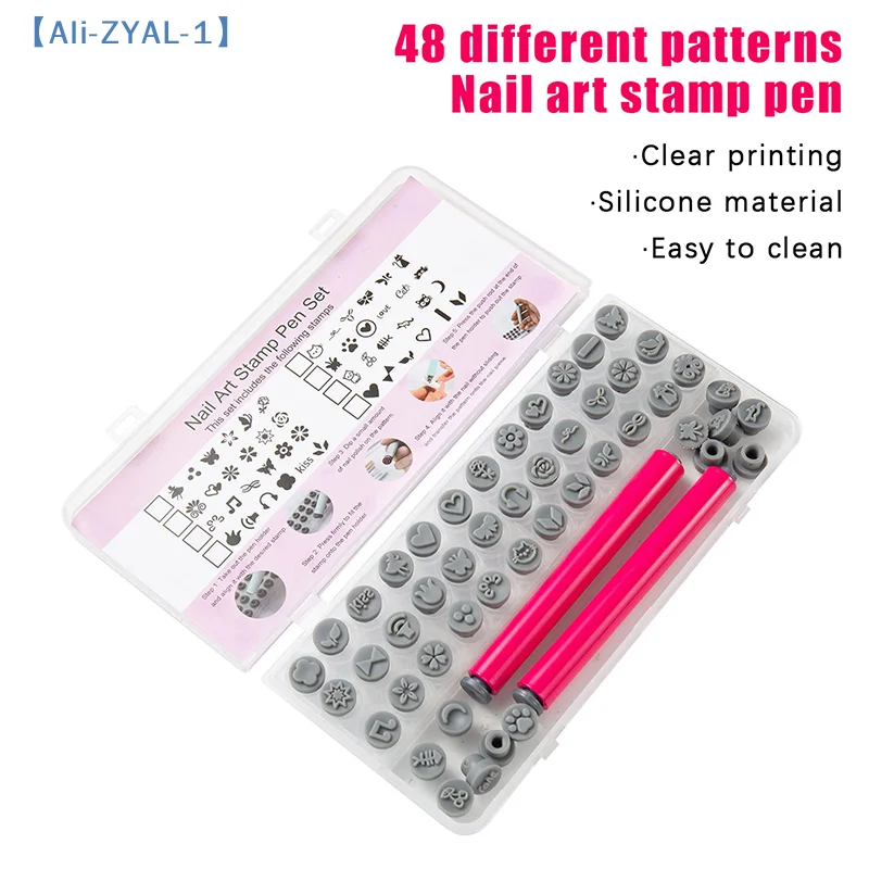 【ZYAL-1】12/36PCS 네일 아트 스탬프 펜 세트 DIY 디자인 네일 수공..