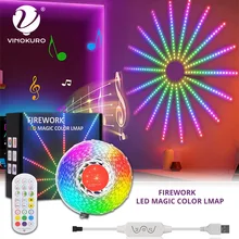 

Music Decoration Starry Sky Light Bar Running Water Marquee Bluetooth RGB Light with Festive Atmosphere Symphony Firework Light