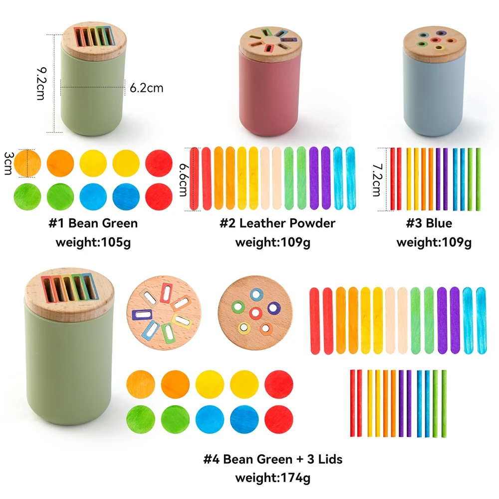 Montessori Baby Toys Silicone Educational Toys Color Matching Bucket Cognitive Toddler Sensor Game Baby Games 2 Years