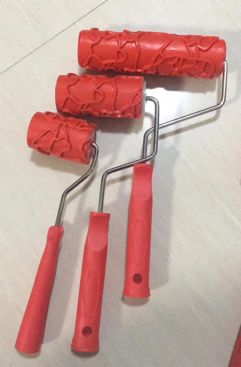 Wall Texture paint roller wall decoration art paint impression cylinder brush rubber roller pattern house painting tools - Image 5