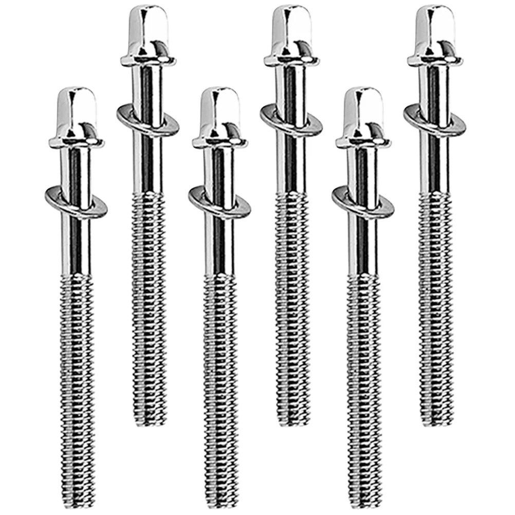 

6 Pcs Drum Kit Screws Rollers Percussion Accessories for Metal Tension Rods 50mm