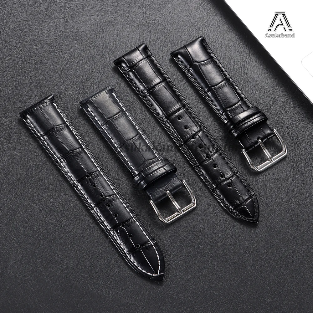 Genuine Leather Brown Watch Strap - Universal Business Style Bracelet