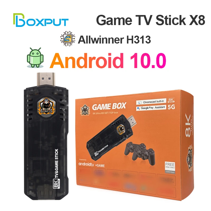 

X8 Игровая приставка 4K 10000 игр аркадные Ретро видео игровые консоли для PS1 двойной беспроводной контроллер HD мини ТВ приставка для Android