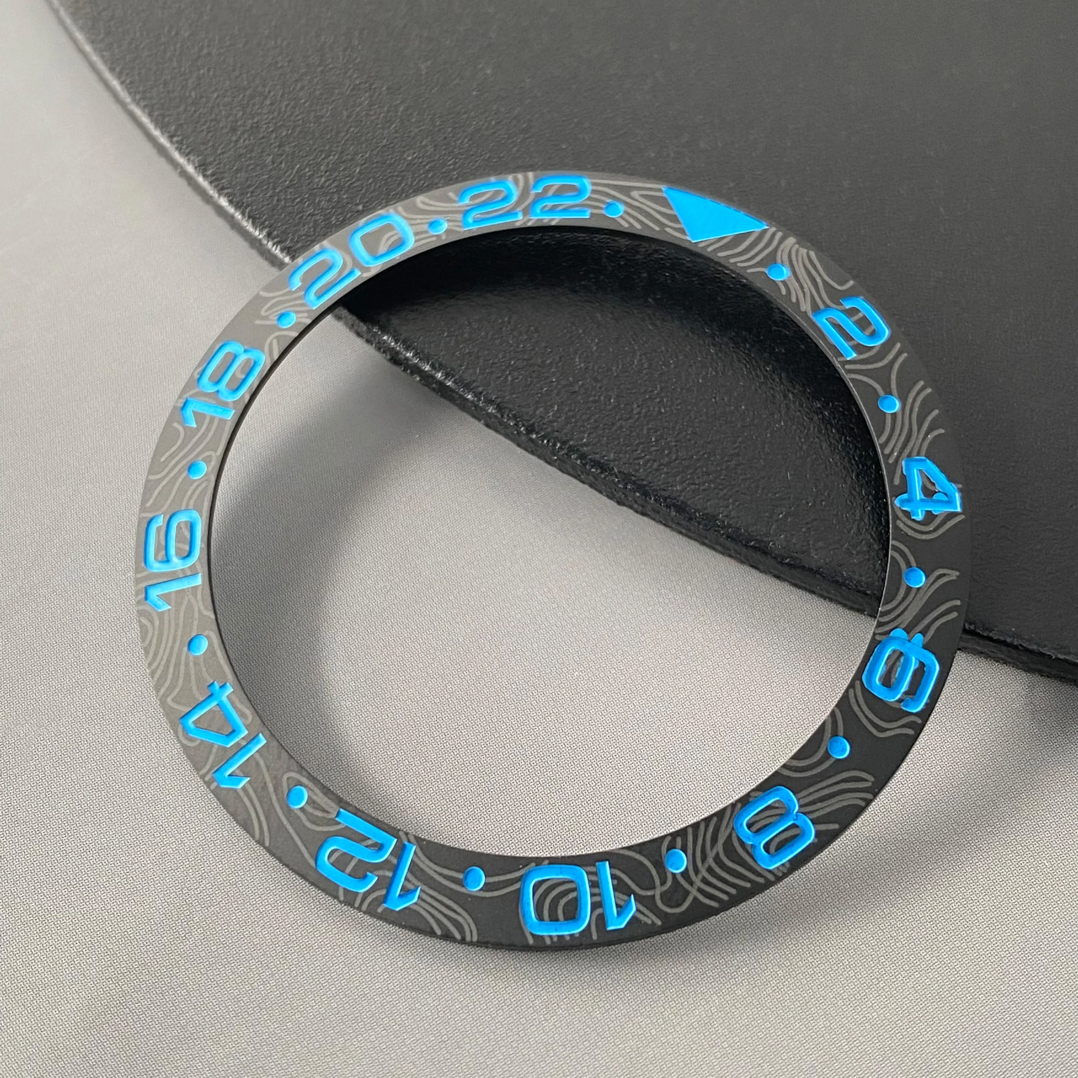 Premium 38mm Carbon Fiber Pattern Bezel for Watch Case Replacement