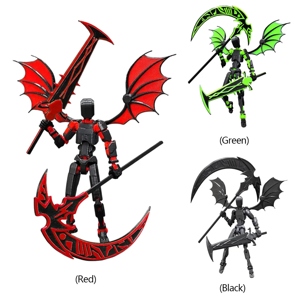 3D Printed Multi-Jointed Dummy Decorative Flexible Articulated Fidget Toy with 6 Pair Hands Articulated Model for Desktop Decor