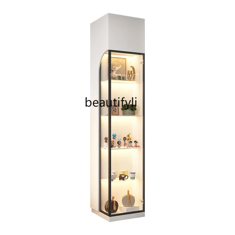 

Light Luxury Corner Cabinet Glass Wine Cabinet Display Cabinet Wall Triangle Cabinet Locker