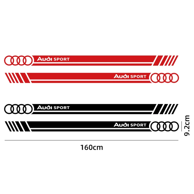 2pcs Long Stripe Car Stickers Auto Side Body Sports Decals Automobiles For  AUDI TT A3 A4 A7 Q3 Q5 S4 S5 S6 Car DIY Sticker - AliExpress