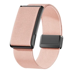 Black Nylon Breathable Sport Band with Adjustable Soft Replacement Wristband (Light pink)