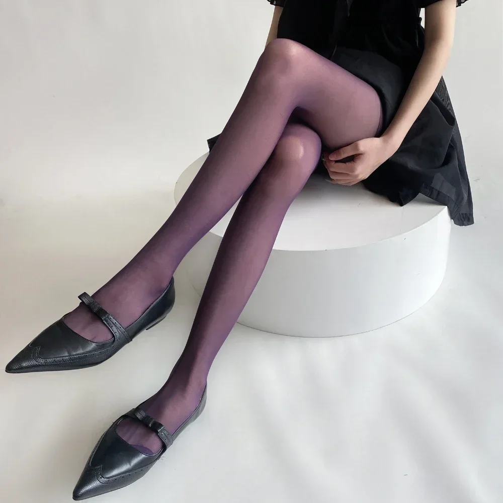 Ultra-thin Nylon Colors Women Sexy Tights Long Stockings Candy Color Seamless Pantyhose Spring Summer Large Elastic Tights