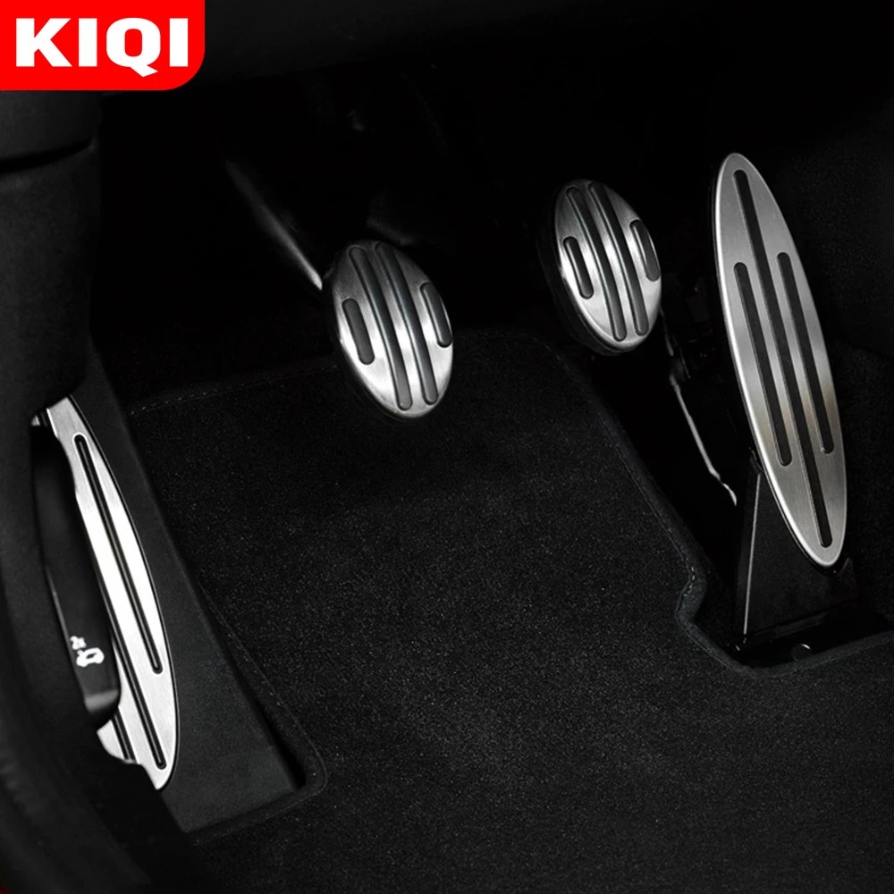 Car Pedals Pedal Cover KIQI Car Gas Fuel Brake Pedals Dead Pedal Pads Cover for Mini Cooper JCW R56 R60 R61 F54 F55 PACEMAN COUNTRYMAN CLUBMAN ROADSTER