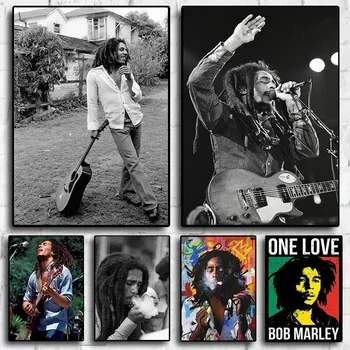 Bob Marley famoso cantante musicale stella tela pittura poster e stampe immagini di arte della parete per la decorazione del soggiorno