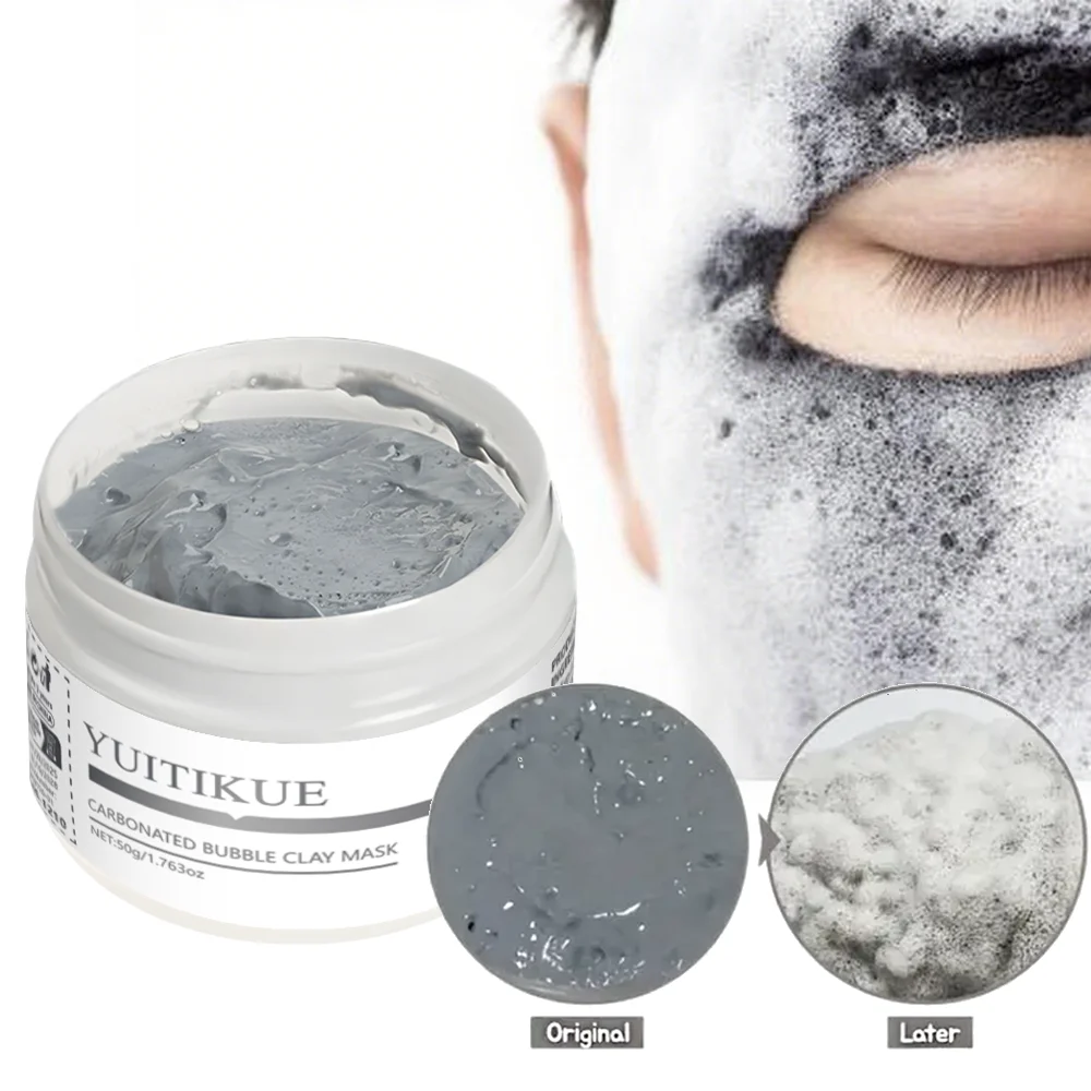YUITIKUE Carbonated Bubble Mud Mask, 50g - rich in salicylic acid, hypoallergenic, moisturizing mask for light beige types