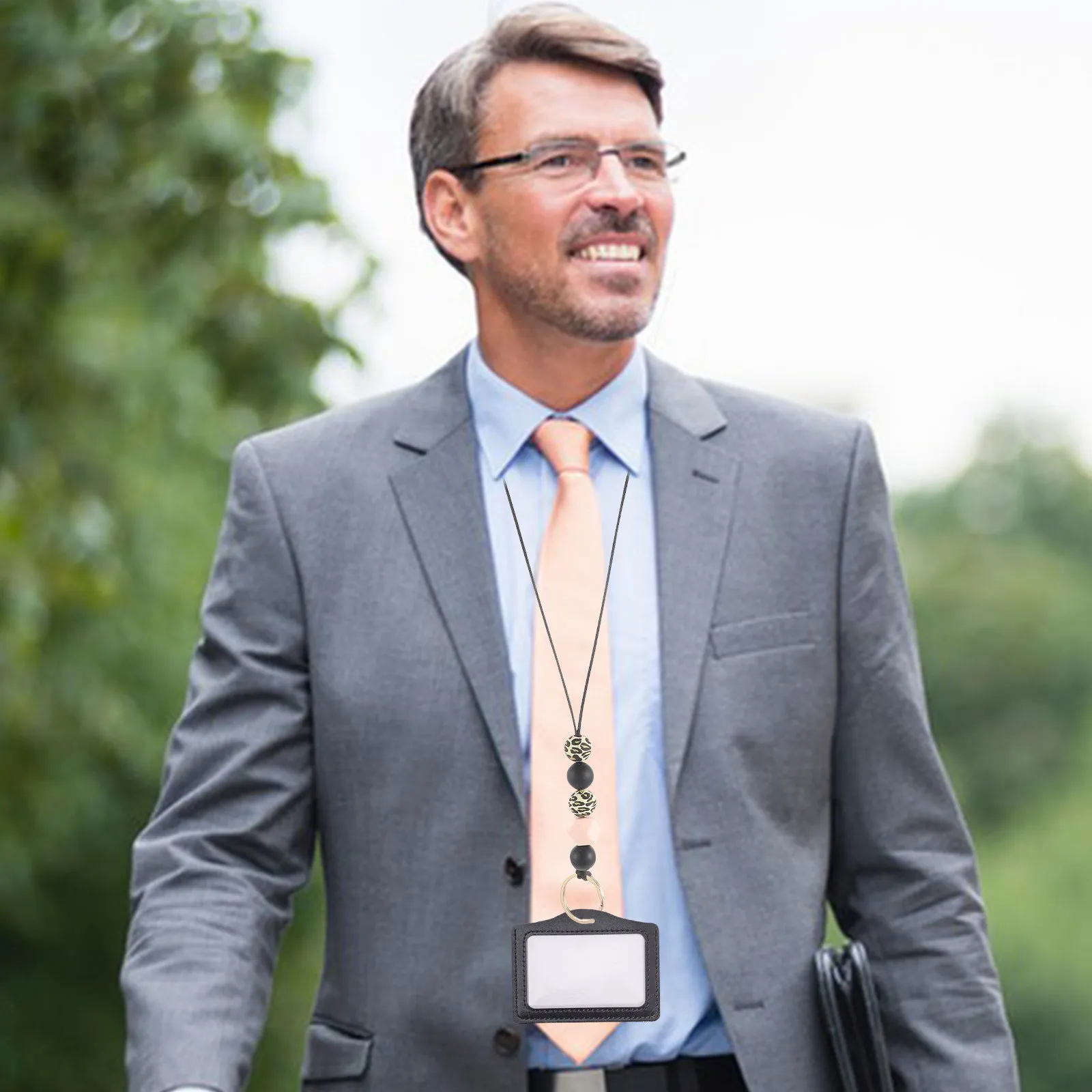 나무 구슬 키 끈, ID 카드용 다용도 분실 방지 스트랩, 편안하고 부드러운 표면의 열쇠 및 휴대폰 홀더용 끈