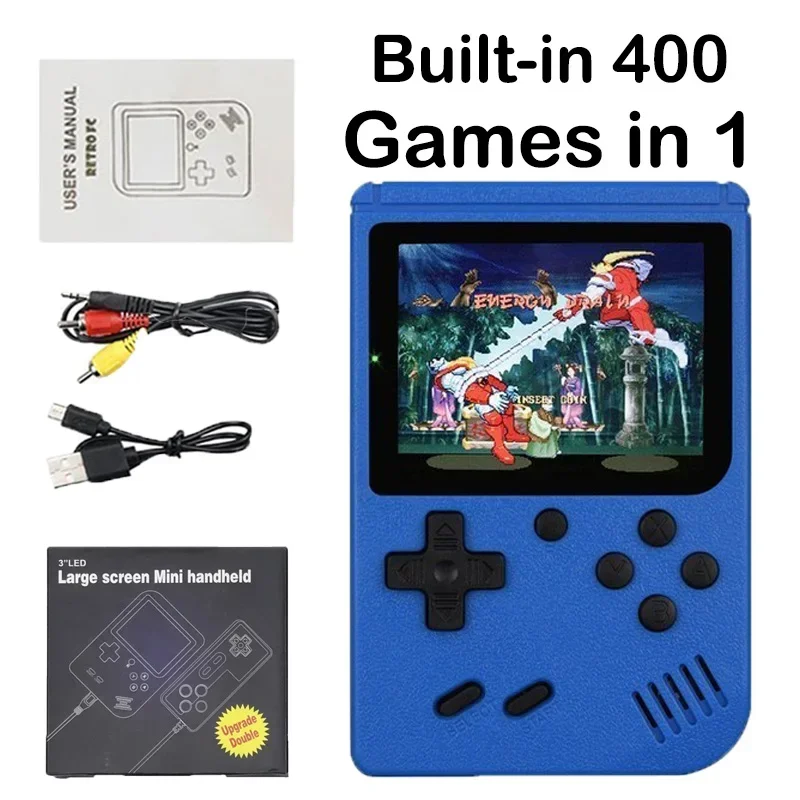 

New Built-in 400 IN 1 Retro Video Games Console 3.0 Inch Lcd HandheldScreen Portable Pocket Mini Game Player for Kids Boys Gift