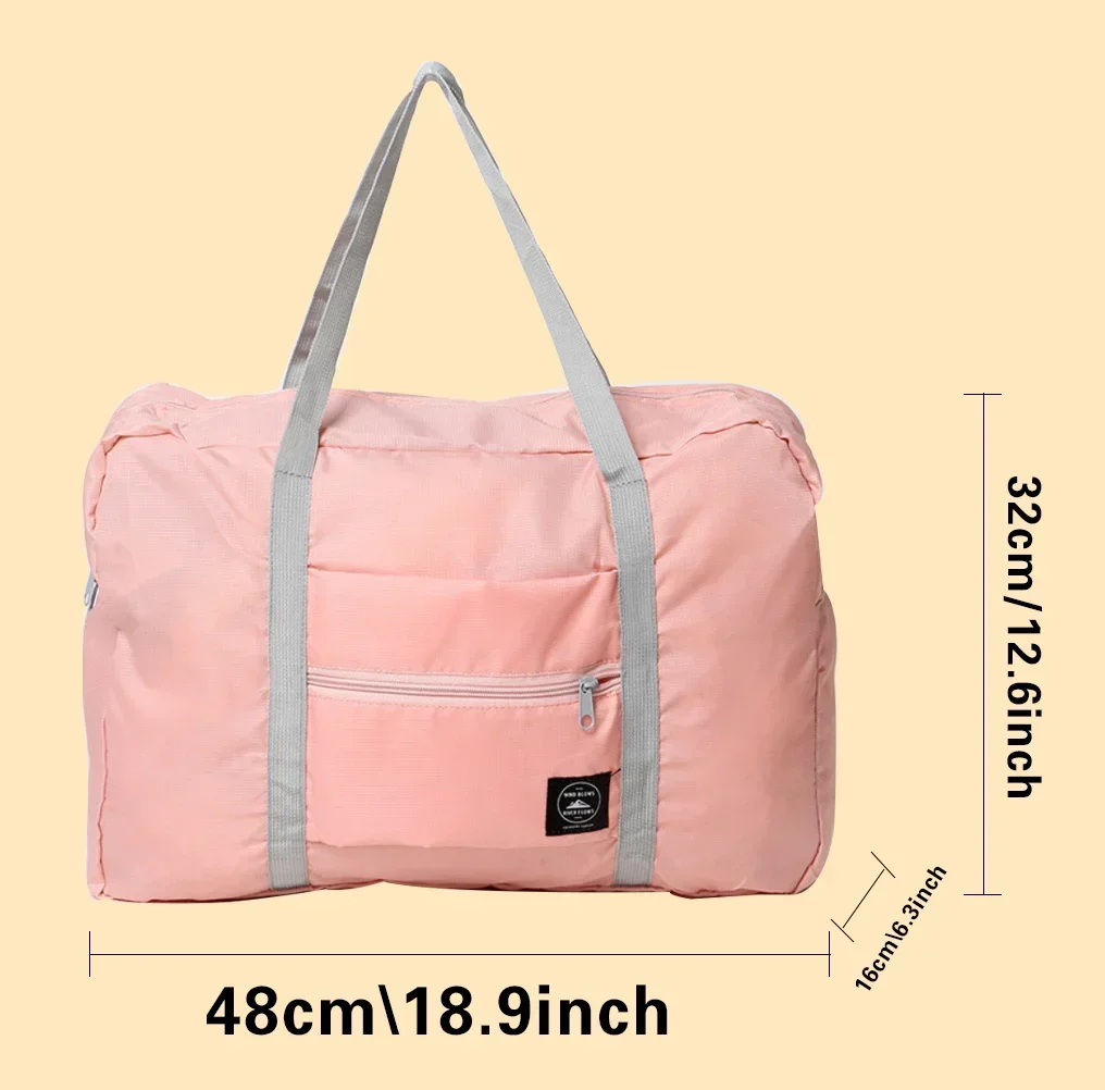 Travel Bags Luggage Weekend Overnight Bag Large Capacity Bags Blue Letter Pattern Series Duffle Storage Bag Closet Organizer