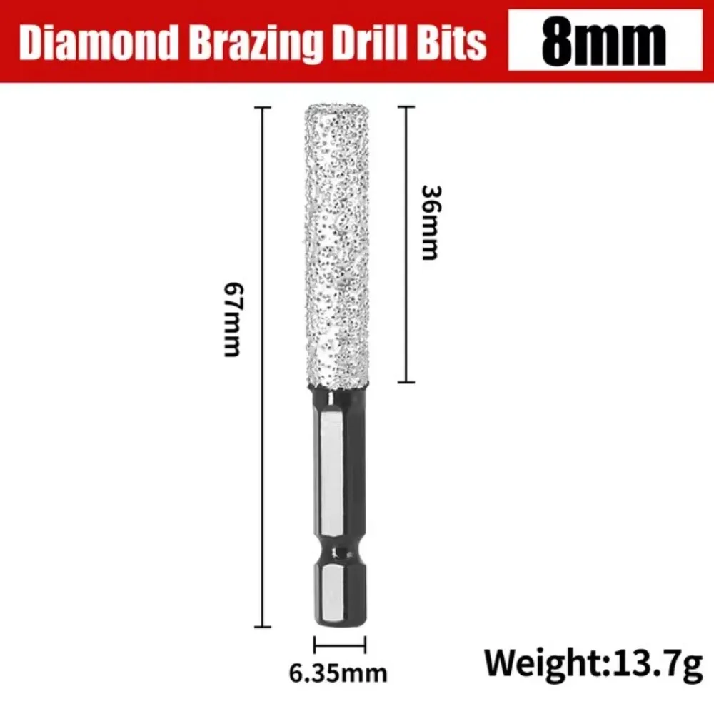 Diamond Drill Bit with Hex Shank for Ceramic and Granite - Ideal for Drilling and Grinding