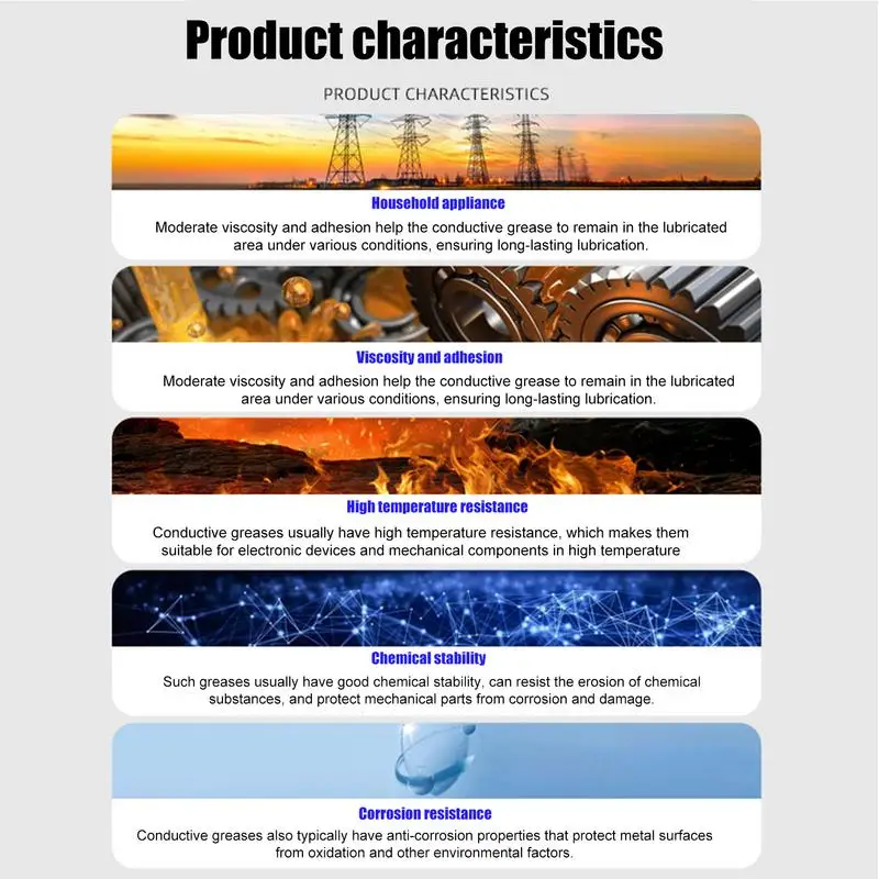 Electrical Contact Grease 30g Automotive Multi-Function Electrical Grease High Temperature Resistant Electronics Lubricant