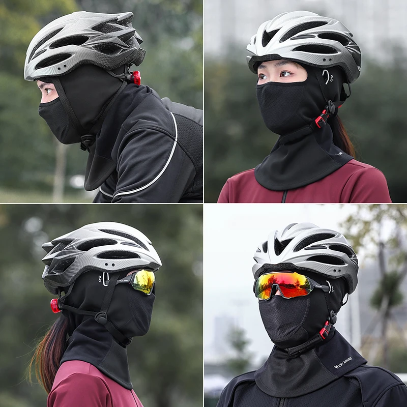 West Biking Hiver Coupe-vent Cyclisme Foulard Outdoor Running Bike Masque  VisageChampins Hommes Femmes Vélo Bandana Sports Headwear