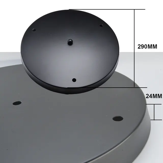 Kit 2 Baldacchini Soffitto Metallico Bianco 80mm - Accessori Montaggio Lampade Sospensione - Foto 2